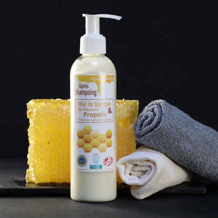 Après Shampoing miel de garrigue igp de provence label rouge propolis alpilles miels